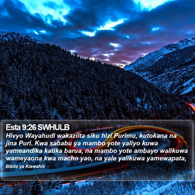 Esta 9:26 SWHULB Bible Verse Image