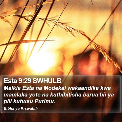 Esta 9:29 SWHULB Bible Verse Image