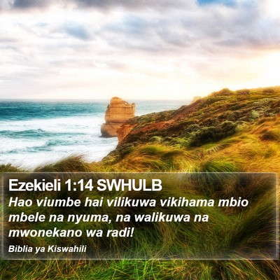 Ezekieli 1:14 SWHULB Bible Verse Image
