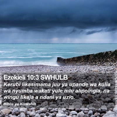 Ezekieli 10:3 SWHULB Bible Verse Image