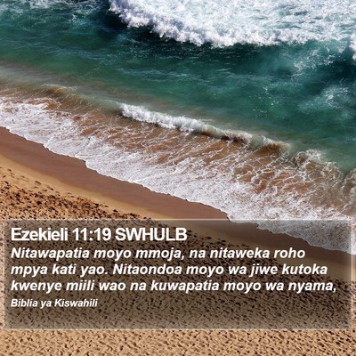 Ezekieli 11:19 SWHULB Bible Verse Image