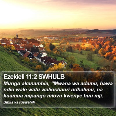 Ezekieli 11:2 SWHULB Bible Verse Image