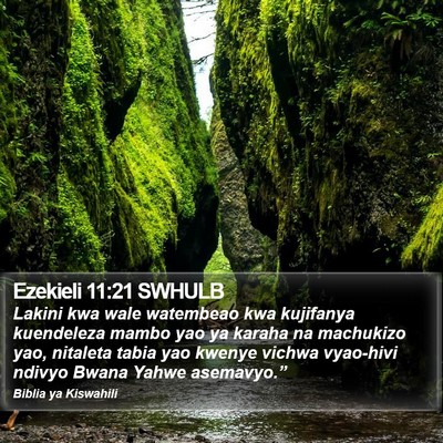 Ezekieli 11:21 SWHULB Bible Verse Image