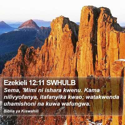 Ezekieli 12:11 SWHULB Bible Verse Image