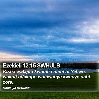 Ezekieli 12:15 SWHULB Bible Verse Image