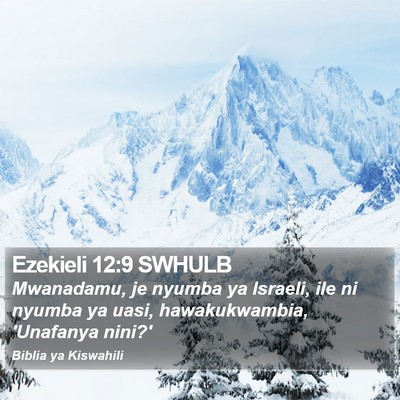 Ezekieli 12:9 SWHULB Bible Verse Image