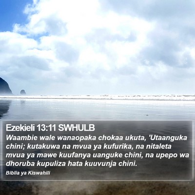 Ezekieli 13:11 SWHULB Bible Verse Image