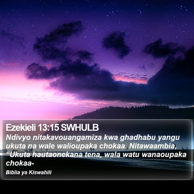 Ezekieli 13:15 SWHULB Bible Verse Image