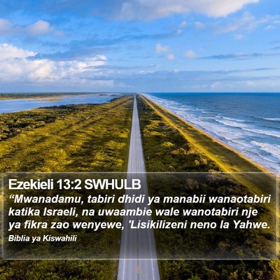 Ezekieli 13:2 SWHULB Bible Verse Image