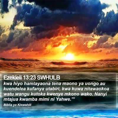 Ezekieli 13:23 SWHULB Bible Verse Image