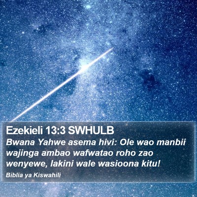 Ezekieli 13:3 SWHULB Bible Verse Image