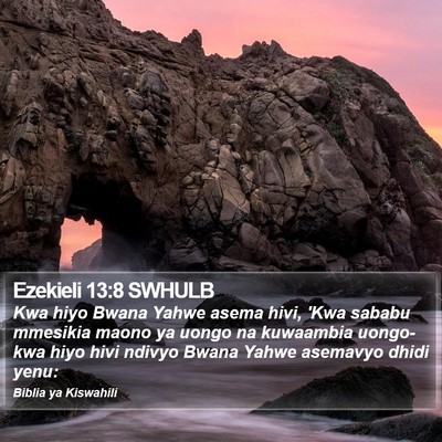 Ezekieli 13:8 SWHULB Bible Verse Image