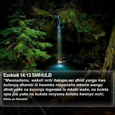 Ezekieli 14:13 SWHULB Bible Verse Image