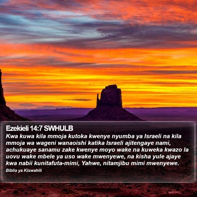Ezekieli 14:7 SWHULB Bible Verse Image