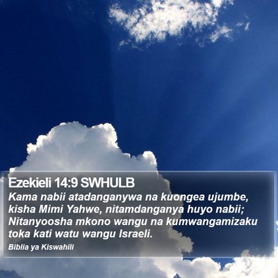 Ezekieli 14:9 SWHULB Bible Verse Image
