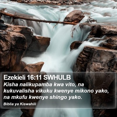 Ezekieli 16:11 SWHULB Bible Verse Image
