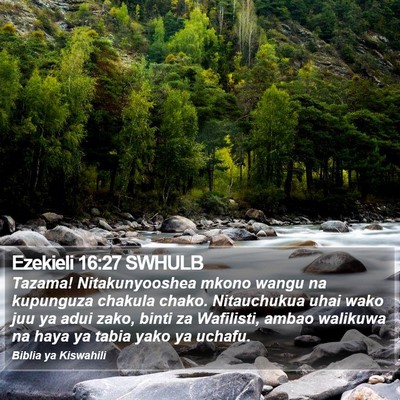Ezekieli 16:27 SWHULB Bible Verse Image