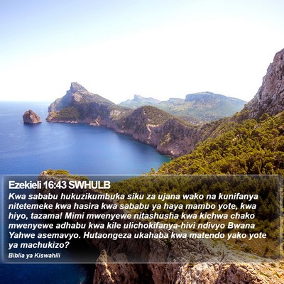 Ezekieli 16:43 SWHULB Bible Verse Image