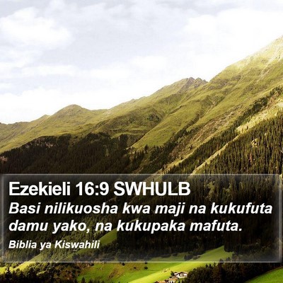 Ezekieli 16:9 SWHULB Bible Verse Image