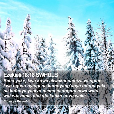 Ezekieli 18:18 SWHULB Bible Verse Image