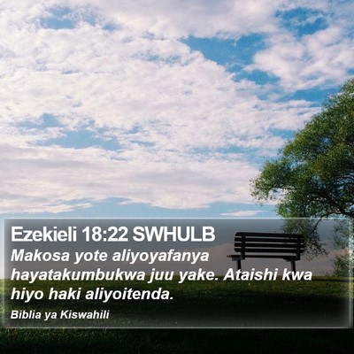 Ezekieli 18:22 SWHULB Bible Verse Image