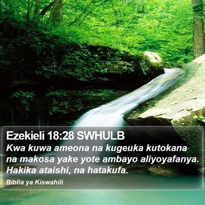 Ezekieli 18:28 SWHULB Bible Verse Image