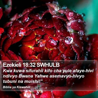 Ezekieli 18:32 SWHULB Bible Verse Image