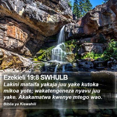Ezekieli 19:8 SWHULB Bible Verse Image