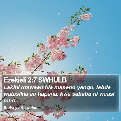 Ezekieli 2:7 SWHULB Bible Verse Image