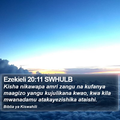 Ezekieli 20:11 SWHULB Bible Verse Image