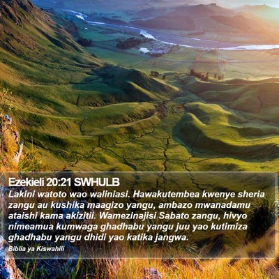 Ezekieli 20:21 SWHULB Bible Verse Image