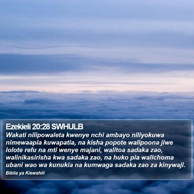 Ezekieli 20:28 SWHULB Bible Verse Image