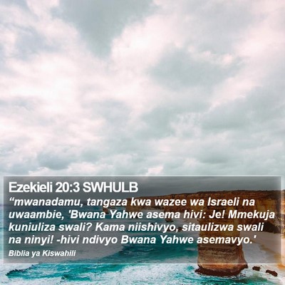 Ezekieli 20:3 SWHULB Bible Verse Image