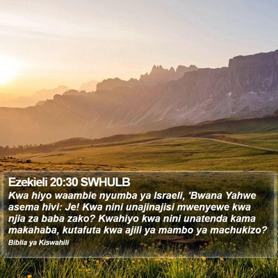 Ezekieli 20:30 SWHULB Bible Verse Image