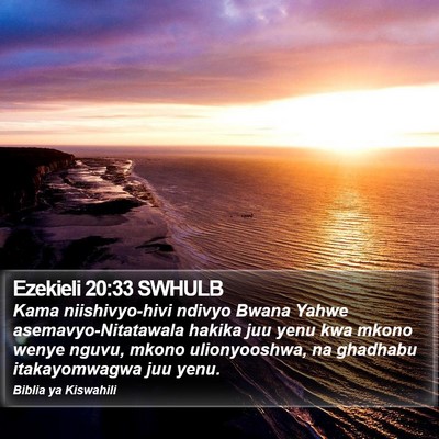 Ezekieli 20:33 SWHULB Bible Verse Image