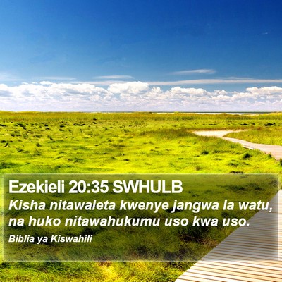 Ezekieli 20:35 SWHULB Bible Verse Image