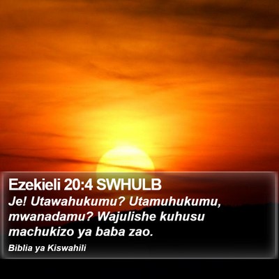Ezekieli 20:4 SWHULB Bible Verse Image