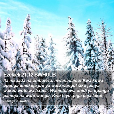 Ezekieli 21:12 SWHULB Bible Verse Image