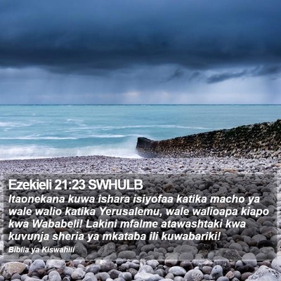 Ezekieli 21:23 SWHULB Bible Verse Image