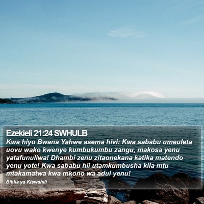 Ezekieli 21:24 SWHULB Bible Verse Image