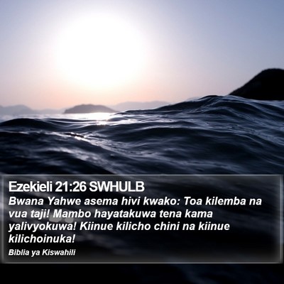 Ezekieli 21:26 SWHULB Bible Verse Image
