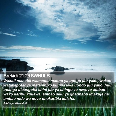 Ezekieli 21:29 SWHULB Bible Verse Image