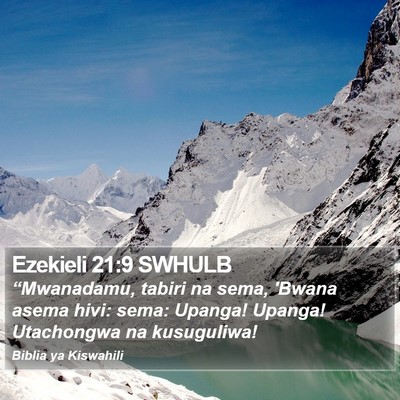 Ezekieli 21:9 SWHULB Bible Verse Image