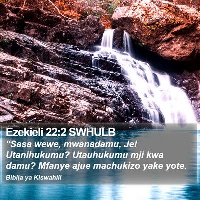 Ezekieli 22:2 SWHULB Bible Verse Image