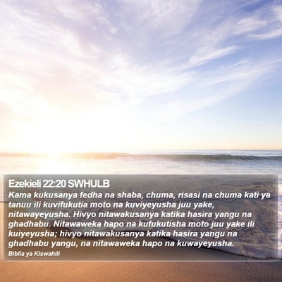 Ezekieli 22:20 SWHULB Bible Verse Image
