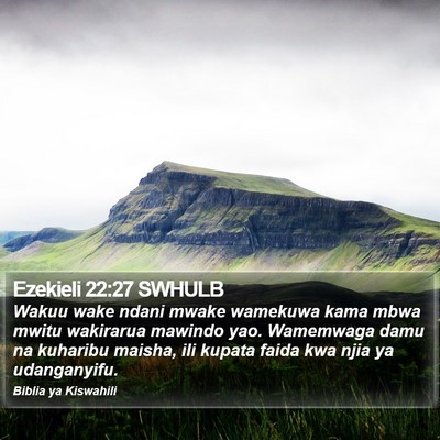 Ezekieli 22:27 SWHULB Bible Verse Image