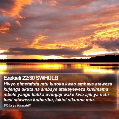 Ezekieli 22:30 SWHULB Bible Verse Image