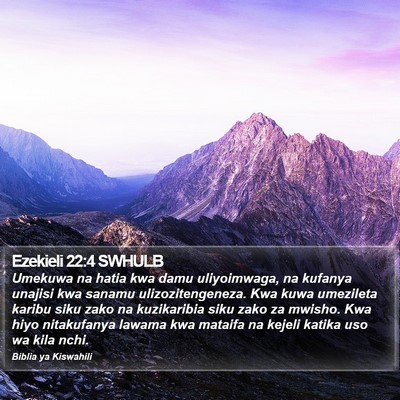 Ezekieli 22:4 SWHULB Bible Verse Image