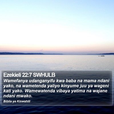 Ezekieli 22:7 SWHULB Bible Verse Image