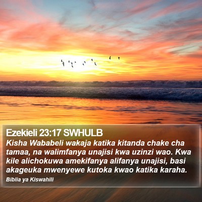 Ezekieli 23:17 SWHULB Bible Verse Image